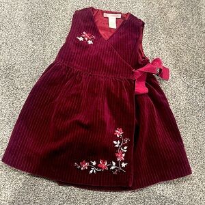 Grand Entrance Vintage Janie and Jack size 12/18 Burgundy wrap Dress